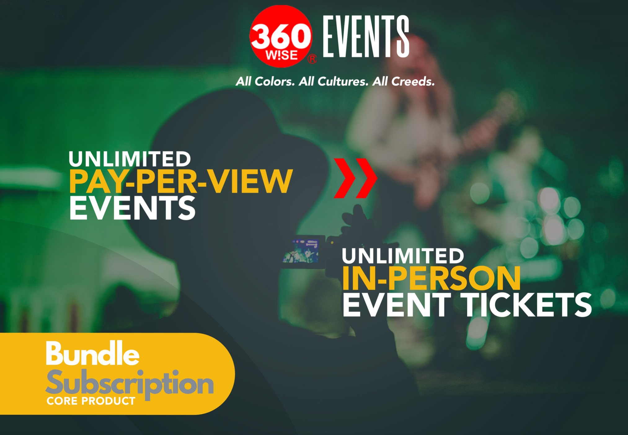 360WiSE Pay-Per View Unlimited Online Events Tickets Unlimited In Person Event Tickets