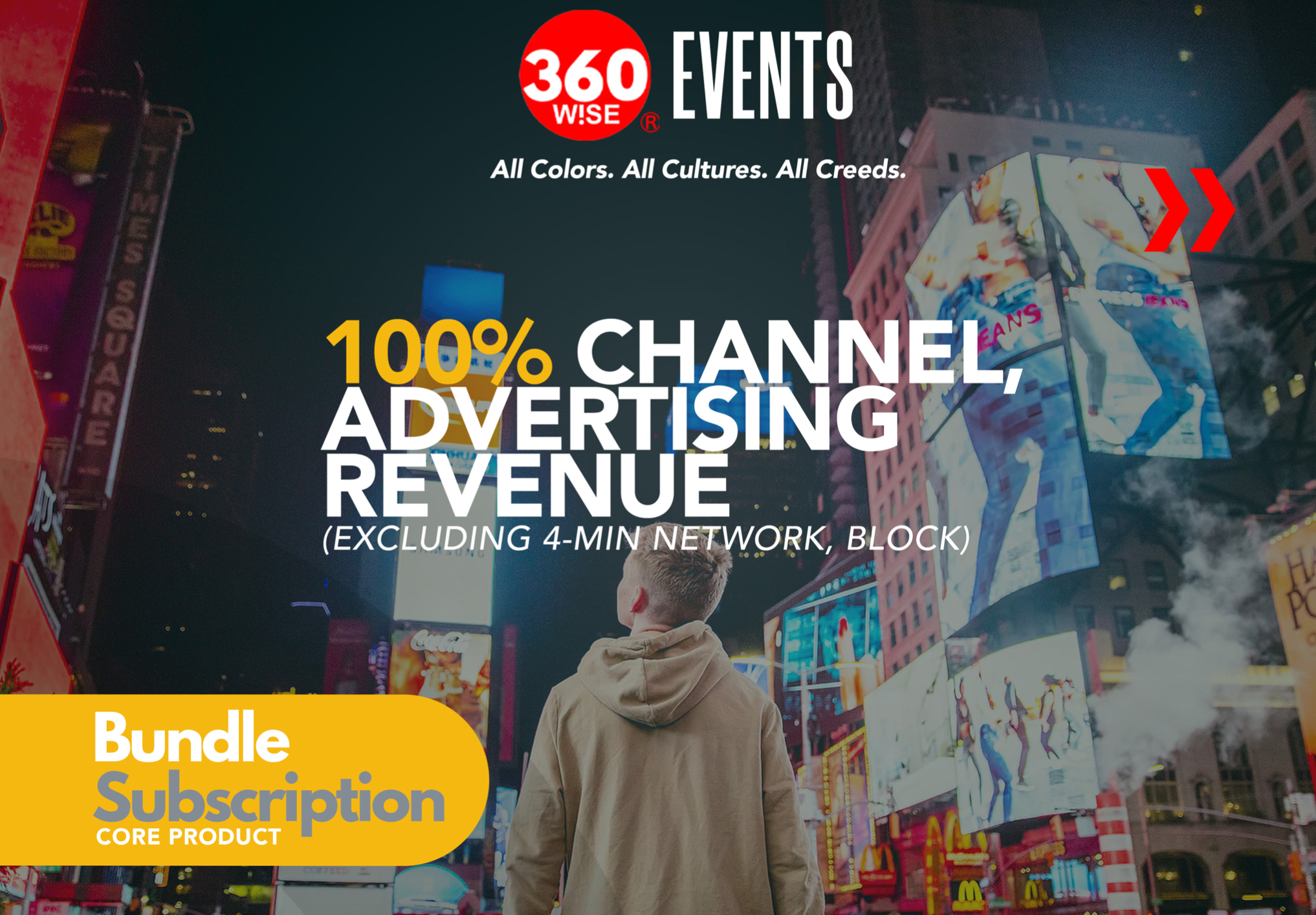 360WiSE 100% Channel Advertising Revenue. (Excluding 4-Min Network, Block)