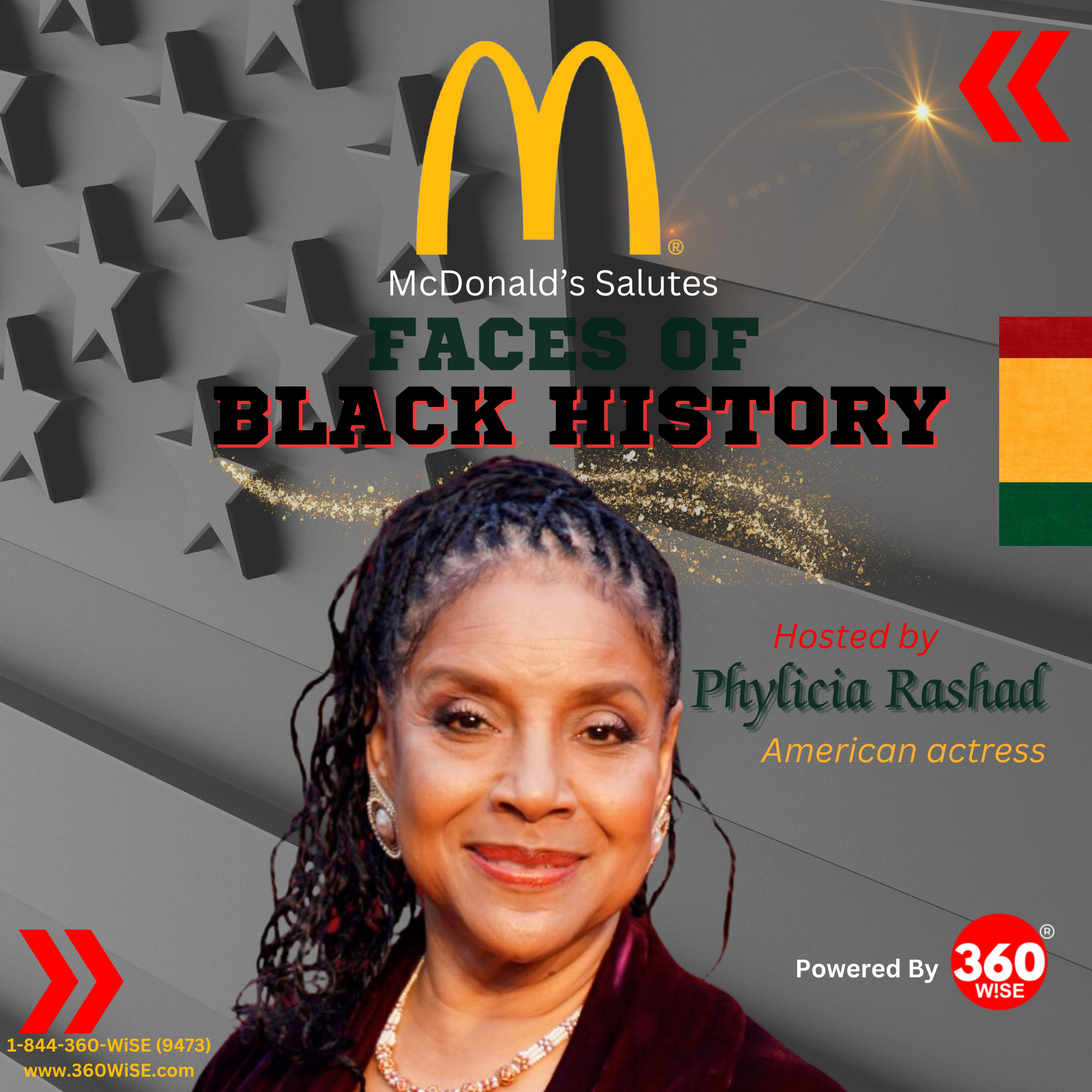 McDonald's Faces of Black History Salutes Phylicia Rashad. Powered by 360WiSE