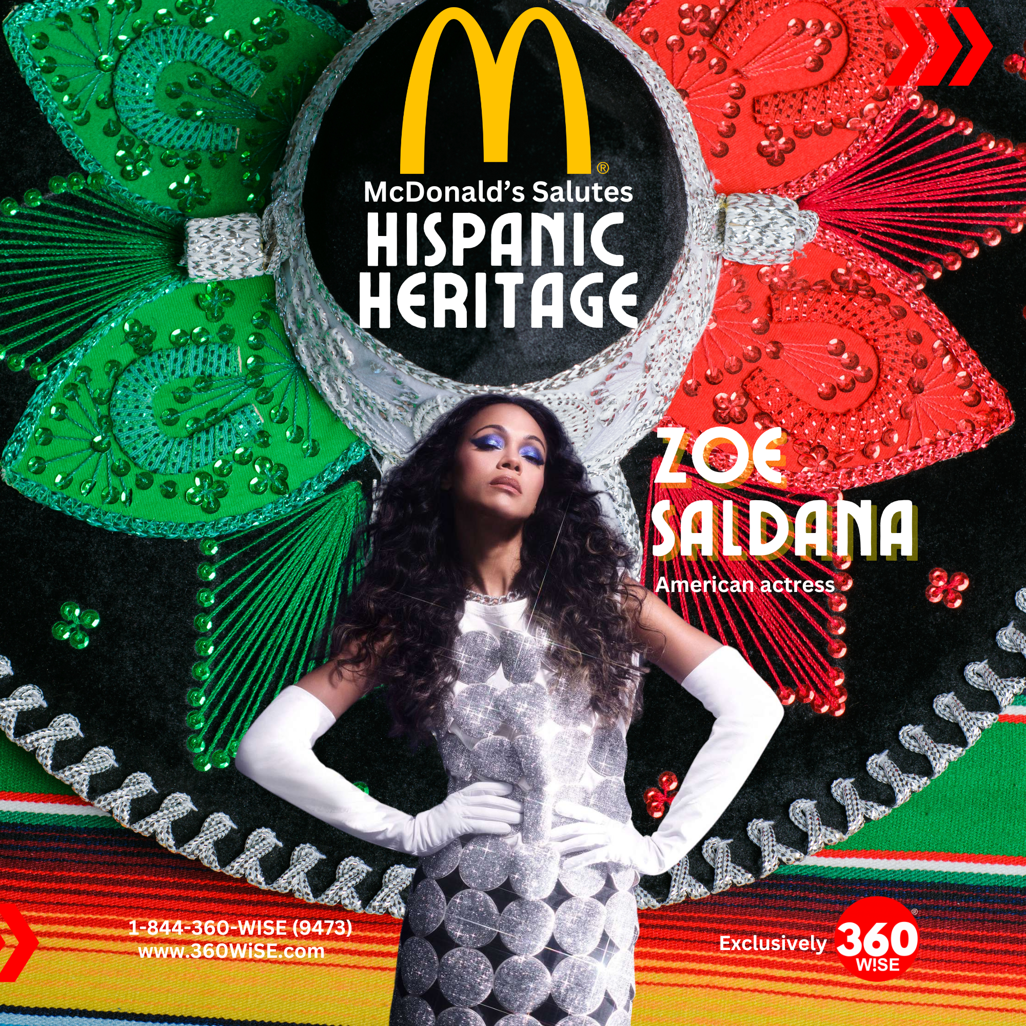 Zoe Saldana is honored for Hispanic Heritage with McDonald's 2024