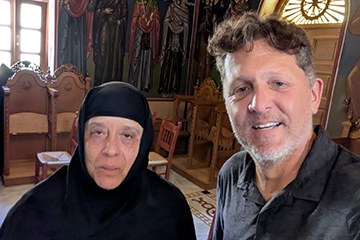 Daughrity with a local nun at the Monastery of Christ the Savior Daughrity with a local nun at the Monastery of Christ the Savior
