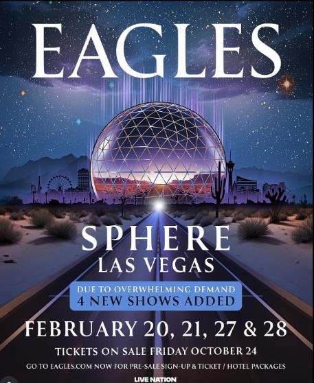 The Eagles add February Las Vegas Sphere shows OfW81i