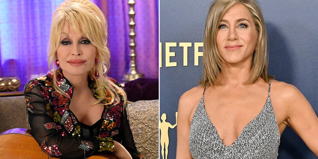 dolly parton jennifer aniston yVd1Ya