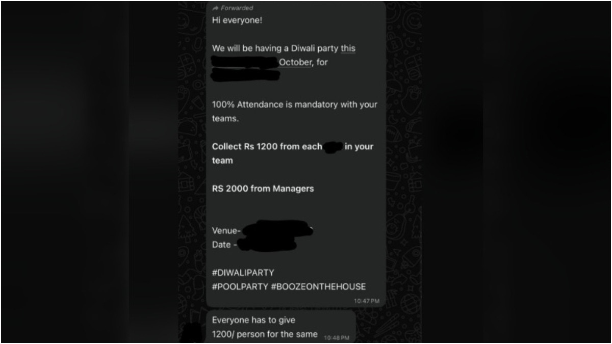 indian company asks employees to pay rs 1 200 for diwali party photo rindianworkplace 085350798 16x9 0 aOfwHI