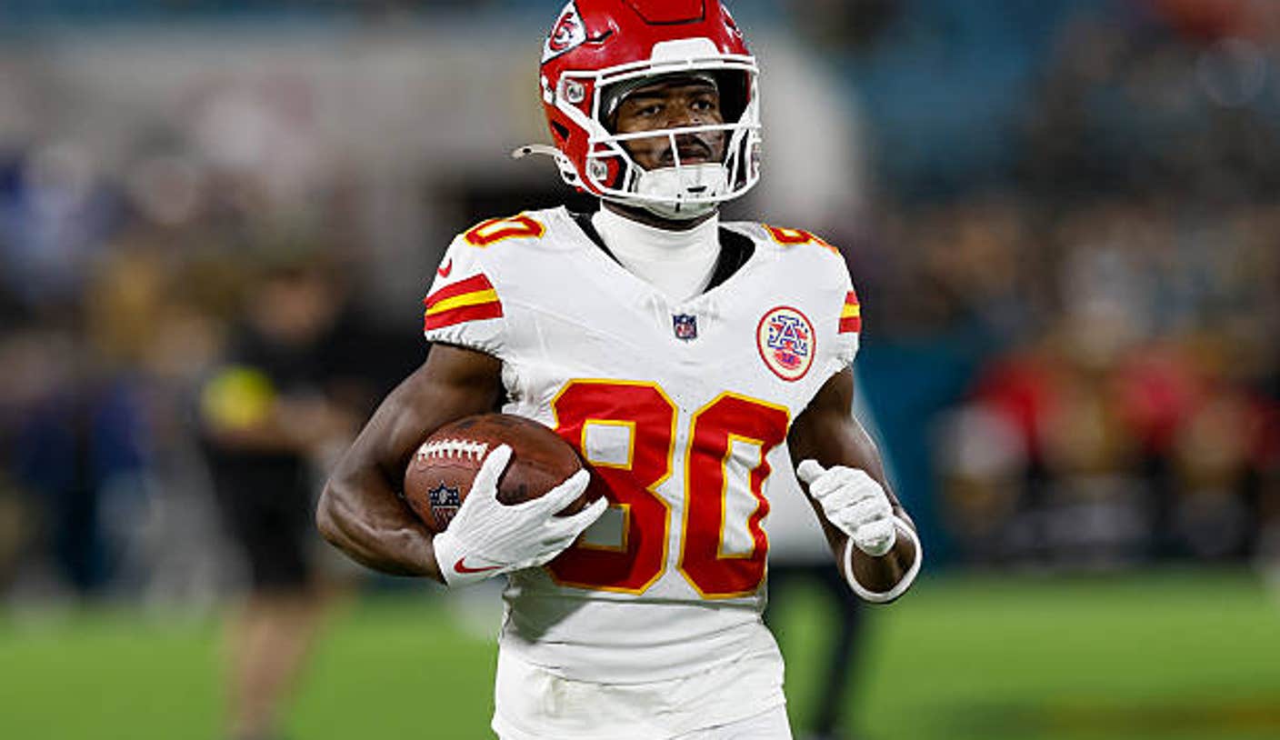 jacksonville fl kansas city chiefs wide receiver tyquan thornton warms up before the game GN8DEE